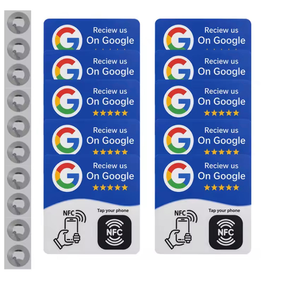 Tarjeta RapidNFC para Reseñas de Google